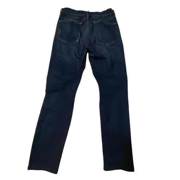 FRAME Dark Wash Destressed‎ Ripped Jeans Size 27 Le Skinny De Jeanne - Picture 5 of 9
